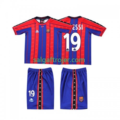 FC Barcelona Lionel Messi 19 Fodboldtrøjer Børn Retro Hjemmebanesæt 1997 1998 Kort ærmer FC Barcelona Lionel Messi 19 Fodboldtrøjer Børn Retro Hjemmebanesæt 1997 1998 Kort ærmer